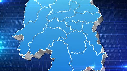 湖南省蓝色立体地图辐射定位AE模板2视频的预览图