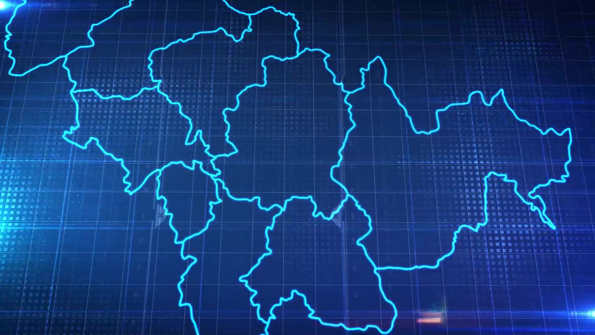 中国省份地图吉林省地图辐射定位AE模板1视频的预览图