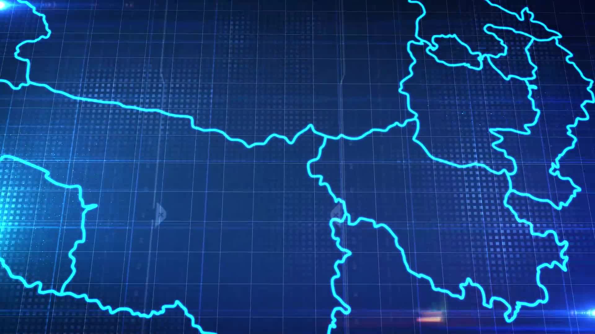 中国省份地图青海省地图辐射定位AE模板1视频的预览图