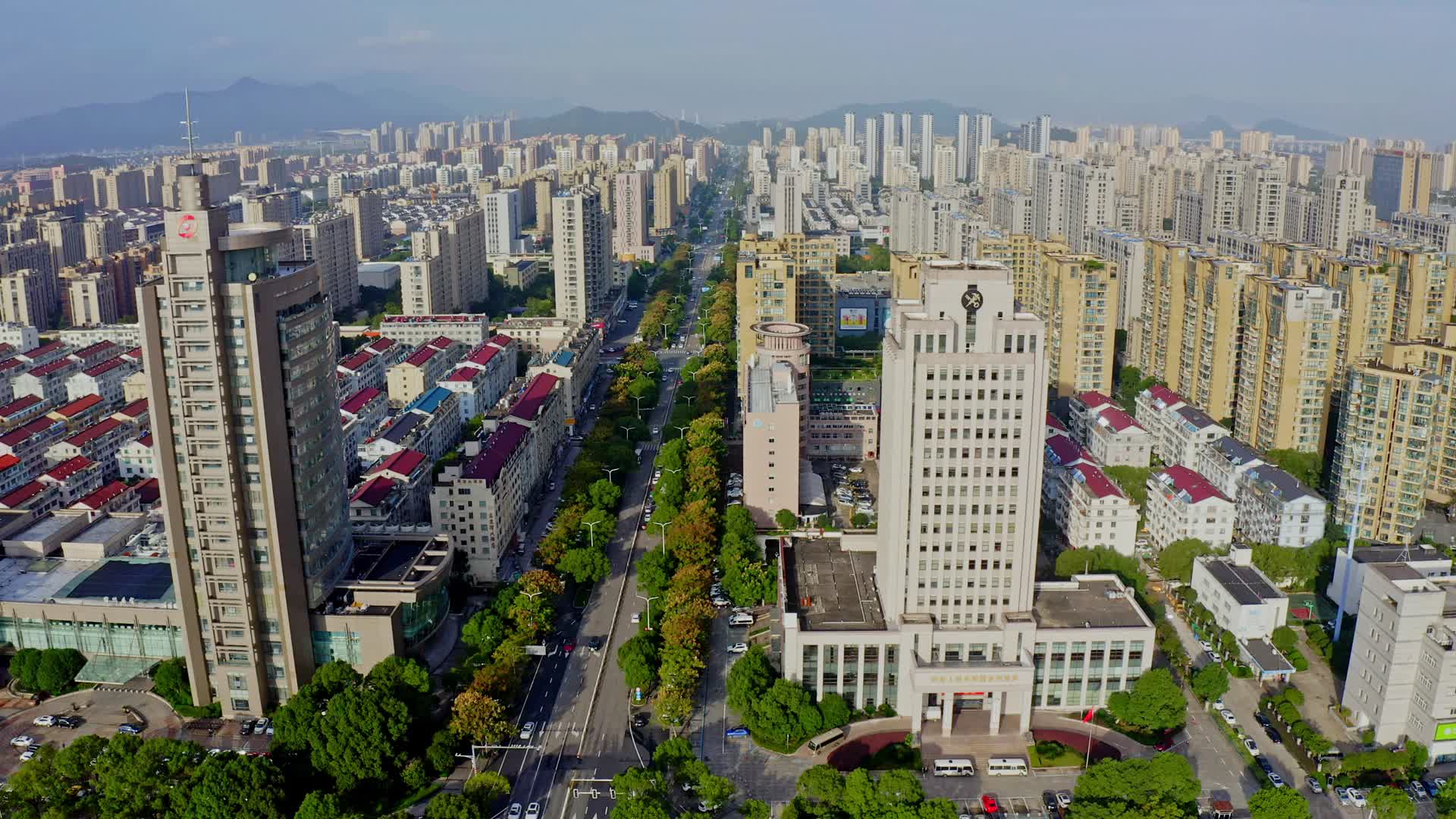 台州市市中心城市航拍视频的预览图