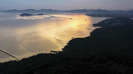 4K航拍无锡太湖唯美夕阳视频的预览图