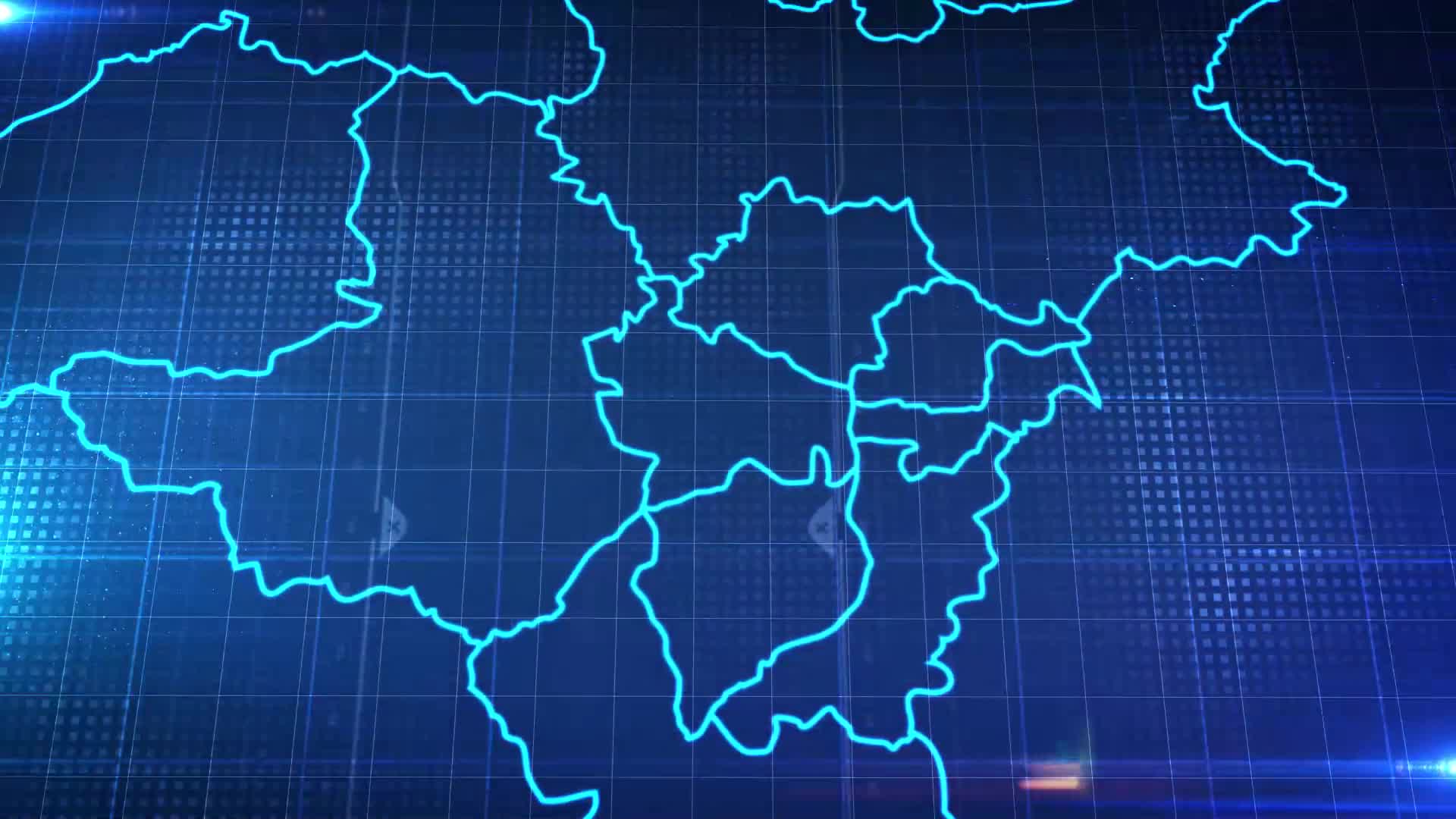中国城市地图太原市地图辐射定位AE模板视频的预览图