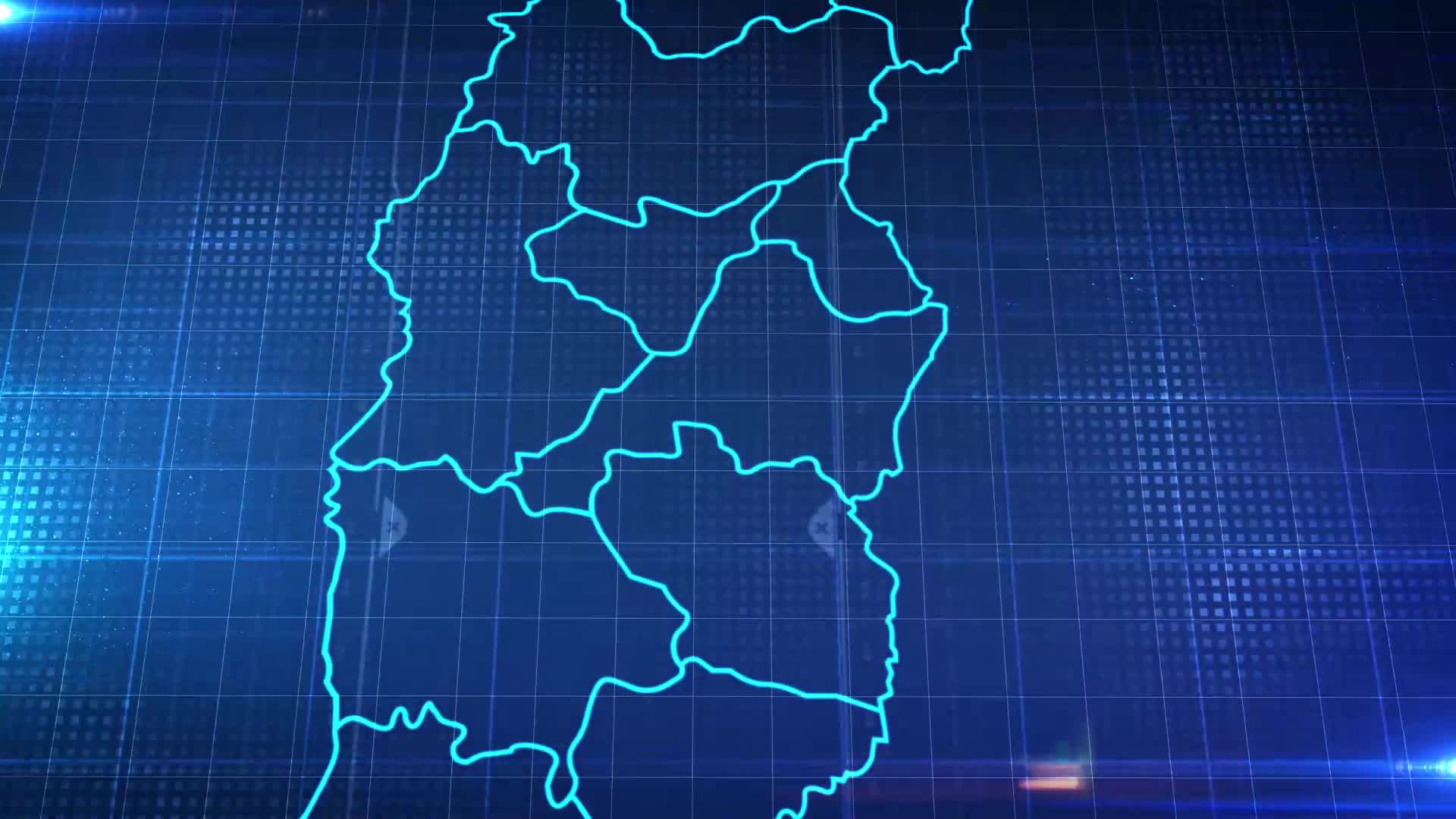 中国省份地图山西省地图辐射定位AE模板视频的预览图