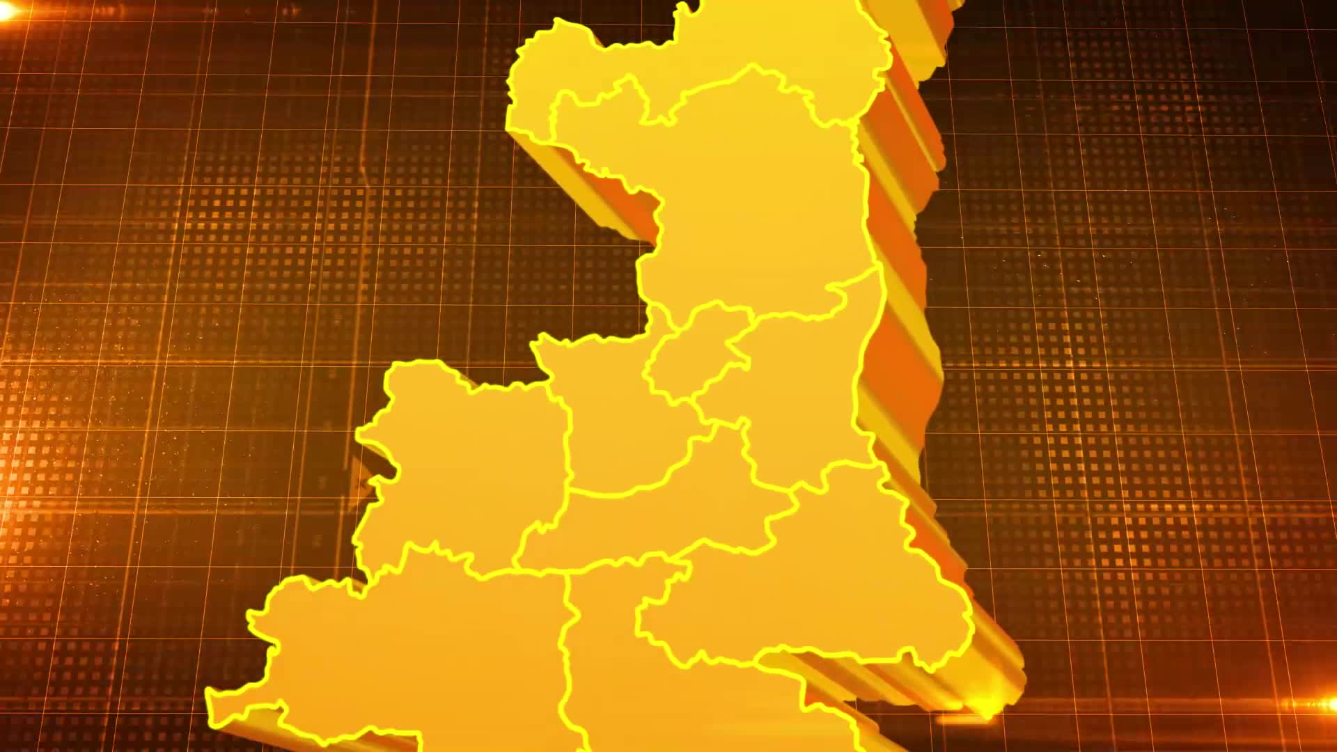 陕西省金色立体地图辐射定位AE模板1视频的预览图