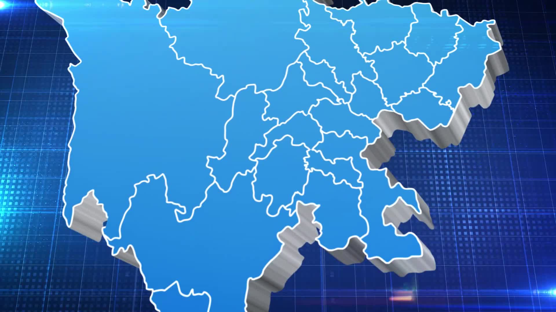 四川省蓝色立体地图辐射定位AE模板2视频的预览图
