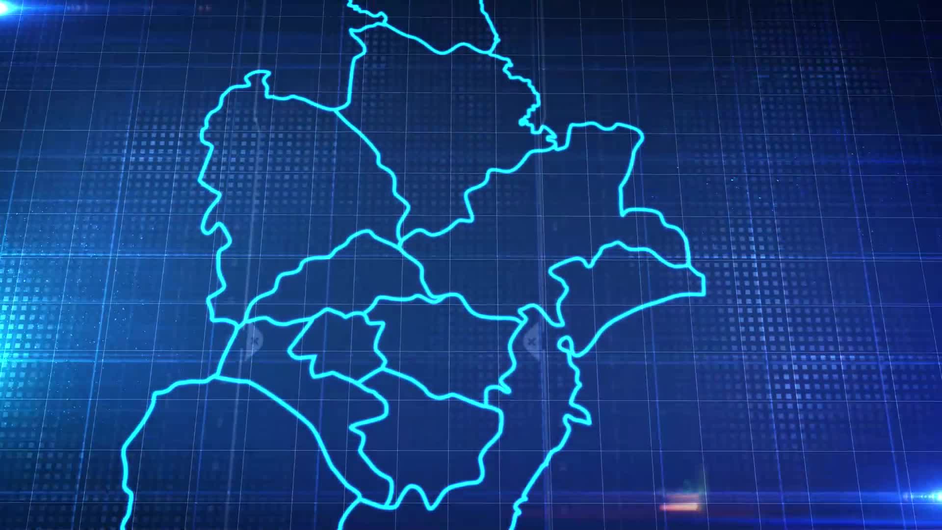 中国省份地图天津市地图辐射定位AE模板视频的预览图