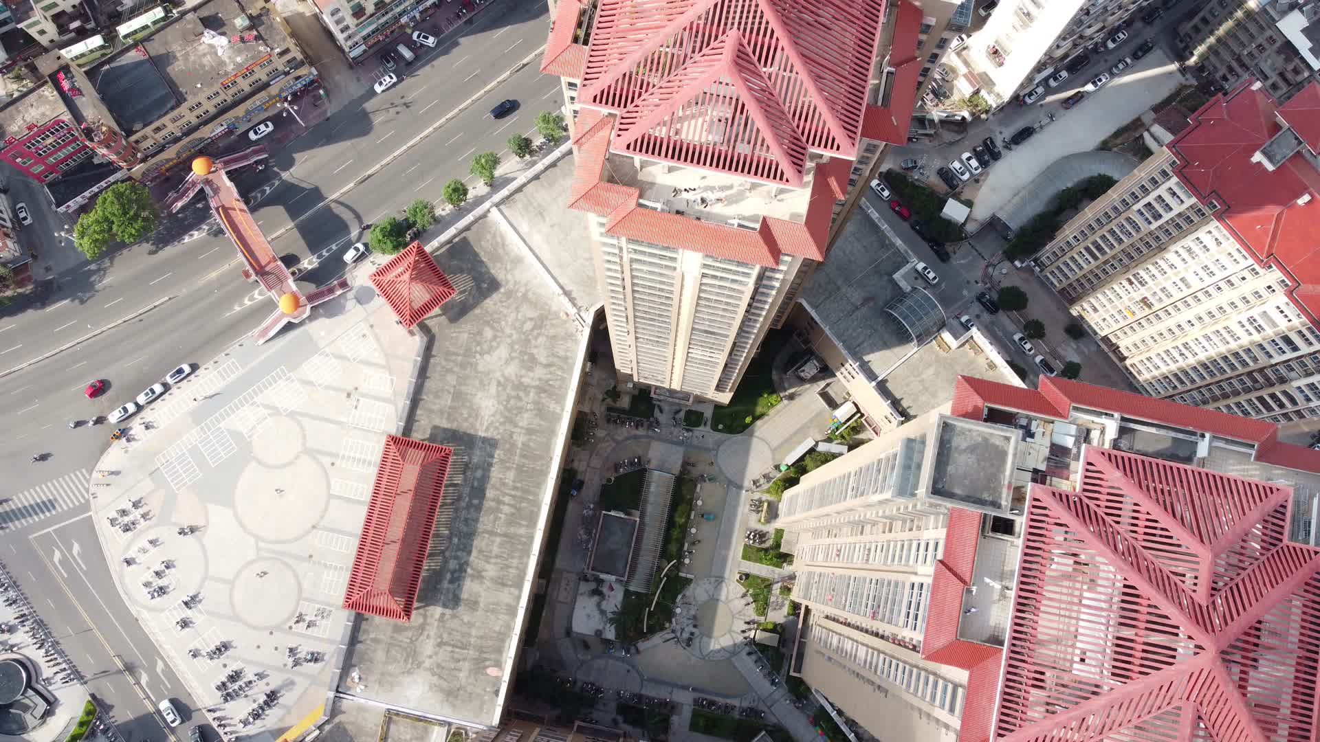 航拍莆田涵江商业圈水韵城4K实拍视频视频的预览图