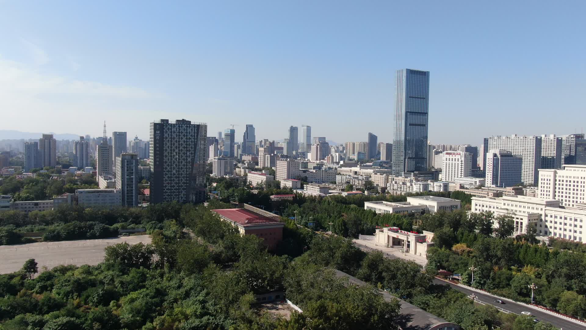河北城市建设高楼建筑航拍视频的预览图