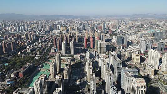 河北城市建设高楼建筑航拍视频的预览图