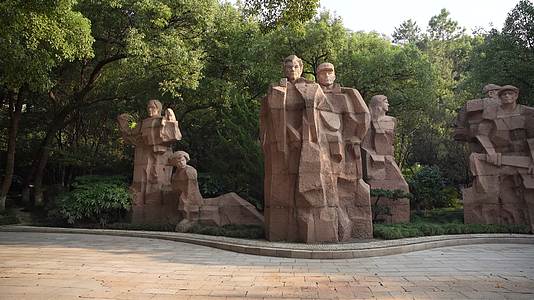 杭州吴山景区浙江革命烈士纪念馆4K风景视频视频的预览图