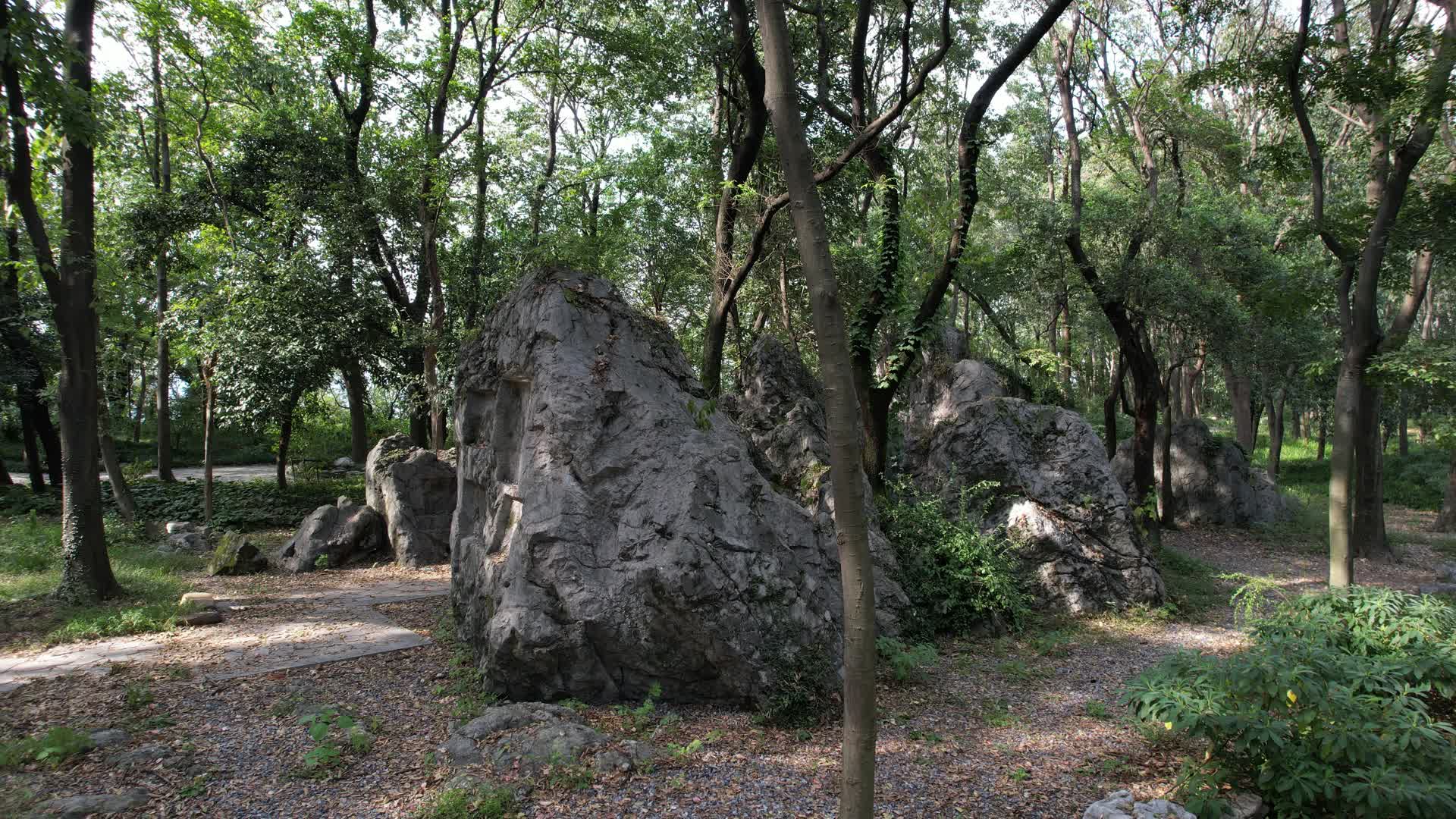 杭州凤凰山风景区将台山排衙石诗刻4K视频视频的预览图