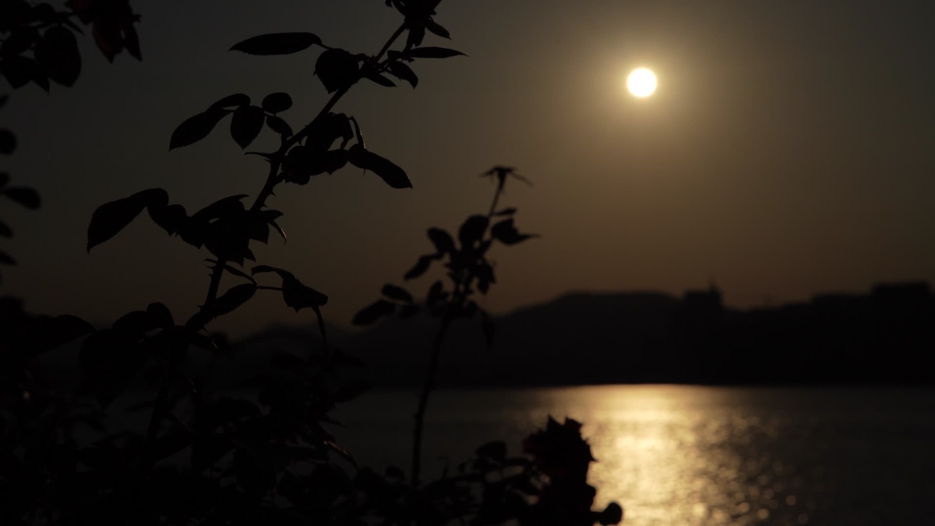 杭州滨江公园落日4K视频视频的预览图