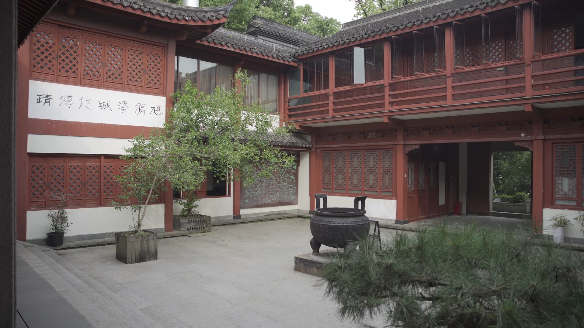 杭州吴山景区药王庙4K视频视频的预览图