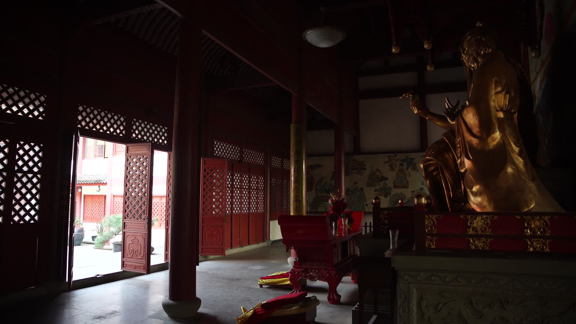 杭州吴山景区药王庙4K风景视频视频的预览图