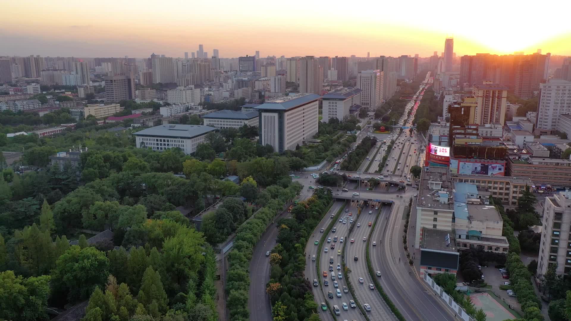 西安南二环城市风景视频的预览图