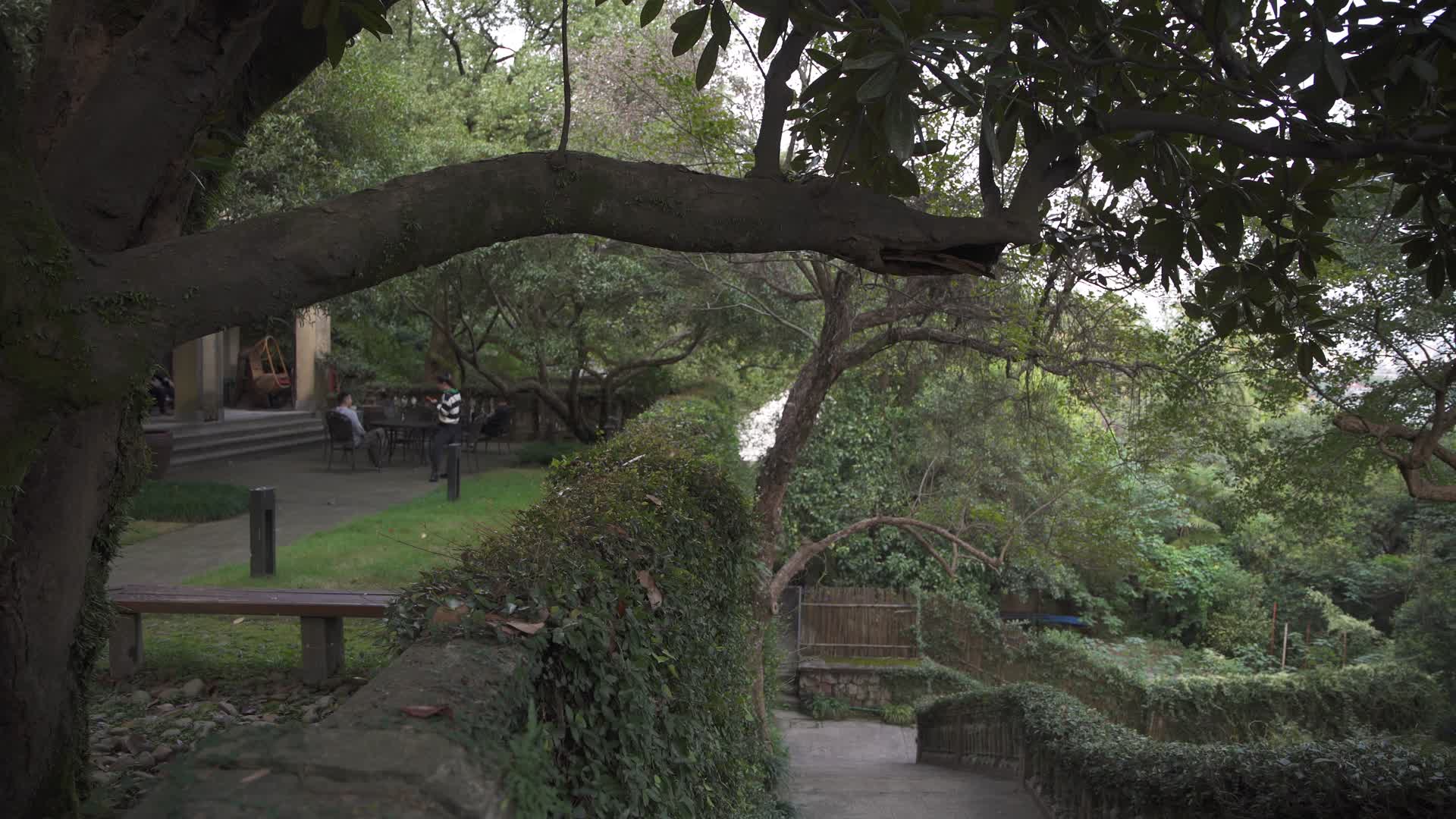 杭州宝石山景区静逸别墅4K风景视频视频的预览图