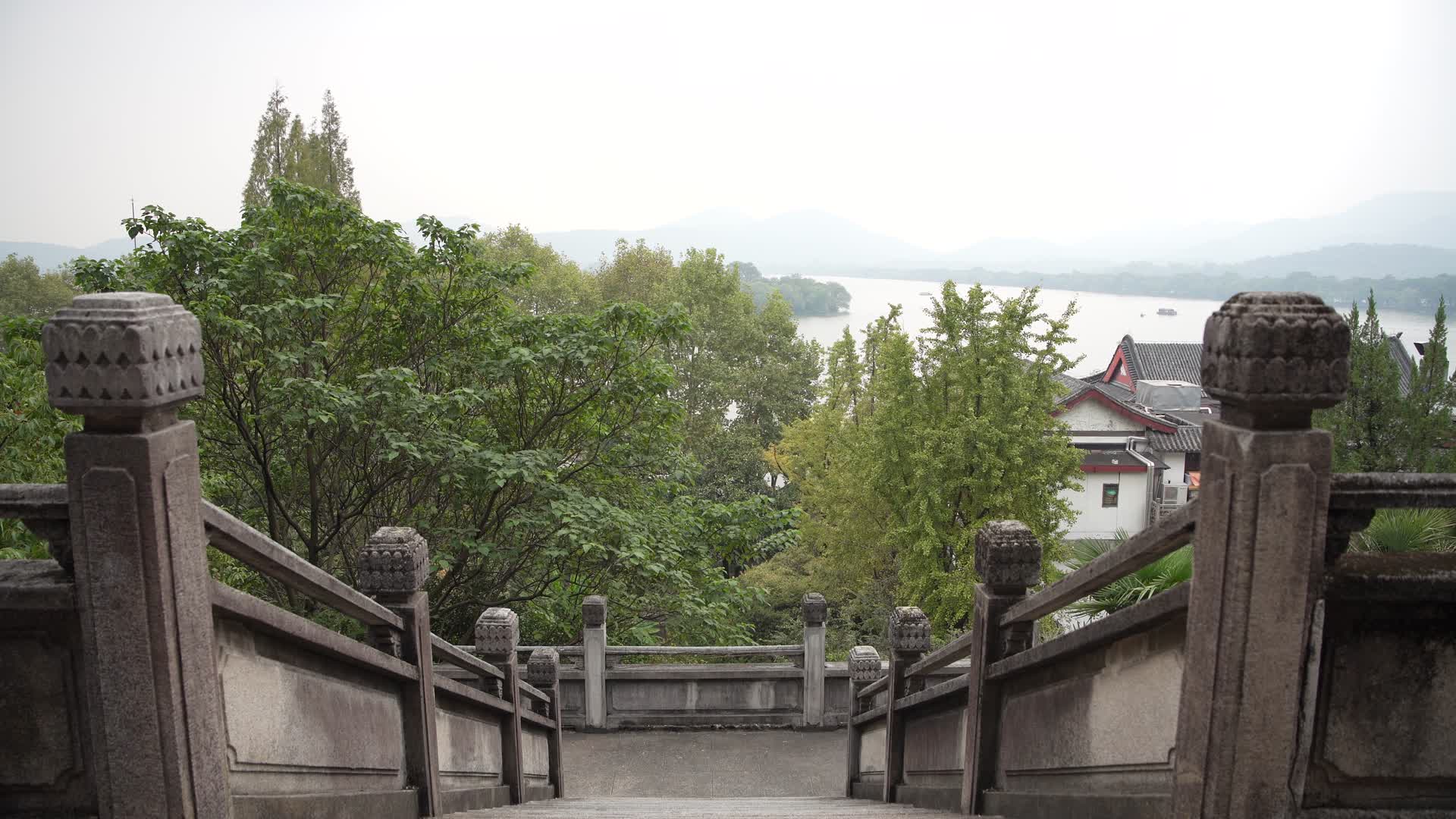 杭州西湖风景区浙江图书馆旧址4K视频视频的预览图