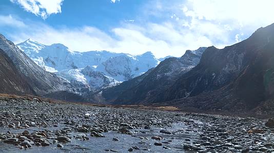 西藏朗县勃勃朗雪山4K延时拍摄视频的预览图