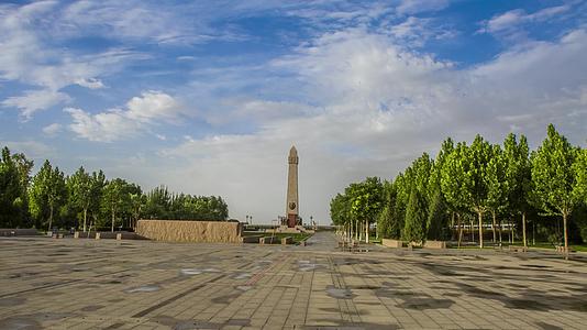 新疆阿拉尔纪念碑视频的预览图