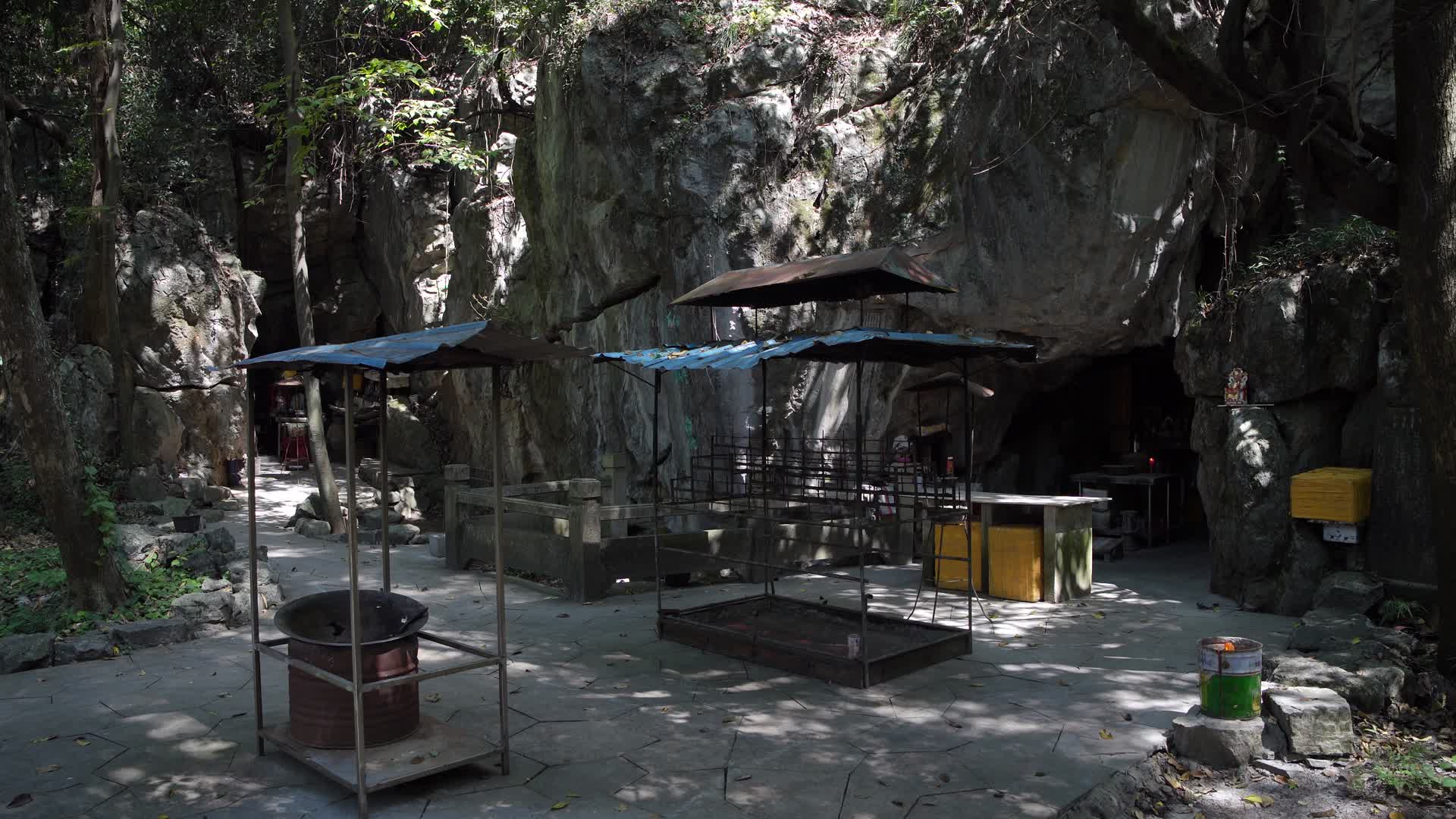 杭州玉皇山景区北观音洞4K风景视频视频的预览图
