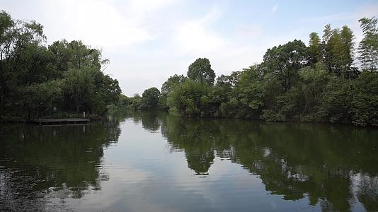 杭州西溪国家湿地公园西溪草堂风景视频视频的预览图