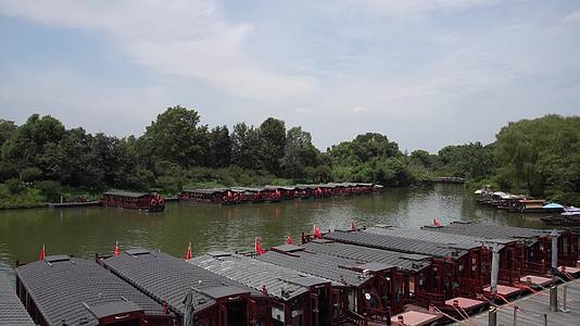 杭州西溪国家湿地公园周家村码头风景视频视频的预览图