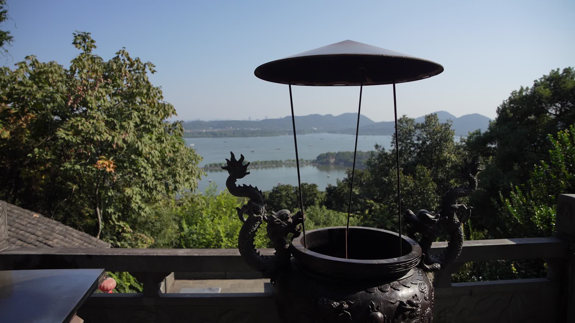 杭州宝石山风景区抱朴道院4K风景视频视频的预览图