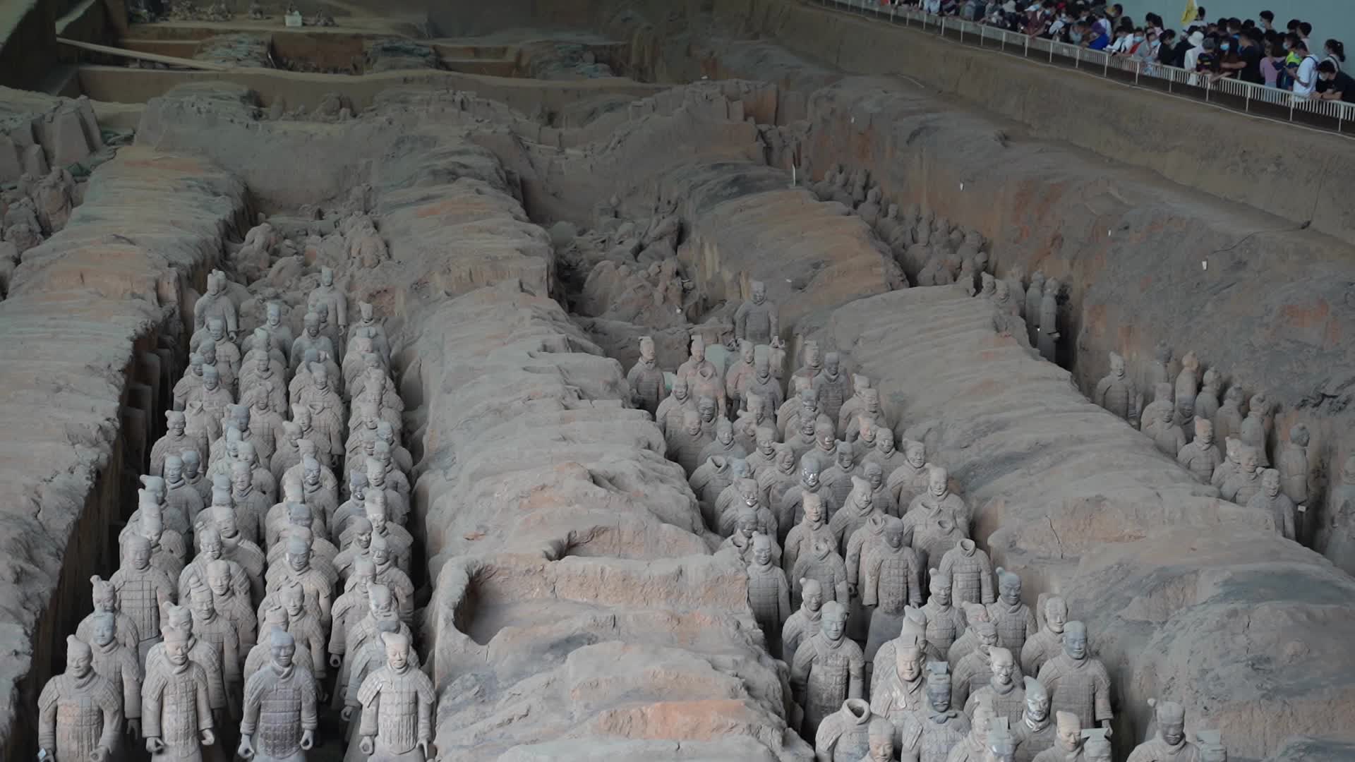 秦始皇兵马俑历史文物视频的预览图