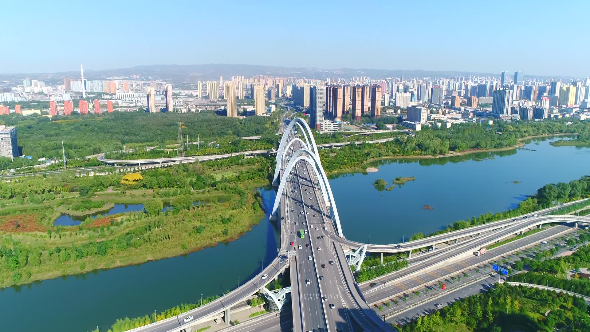 太原北中环桥4k航拍视频的预览图