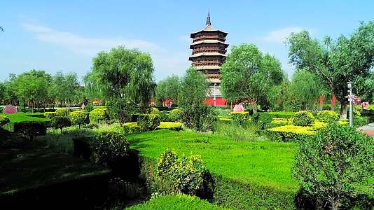中国古建木塔视频的预览图