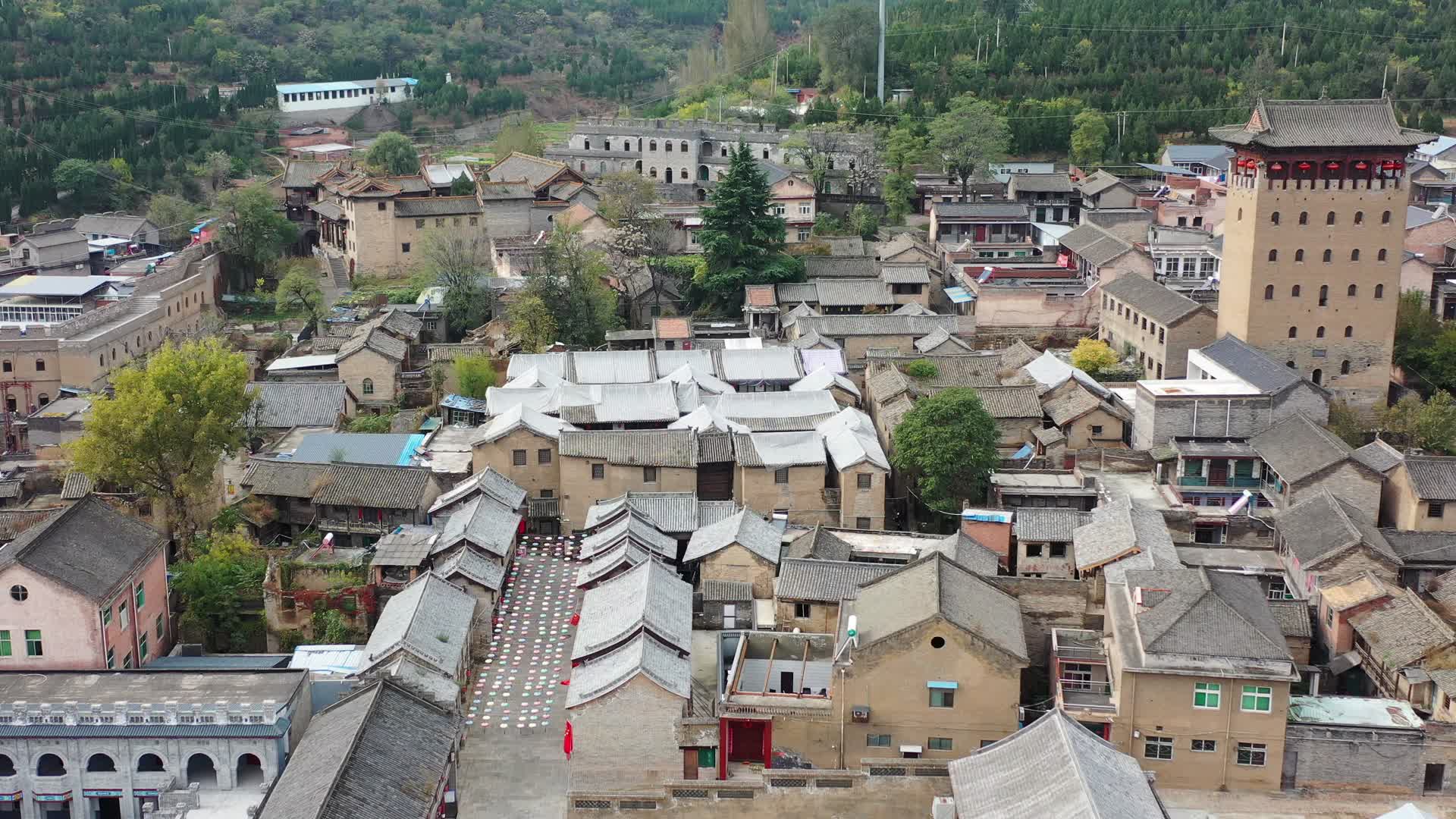 4K航拍山西晋城市郭峪古城视频的预览图