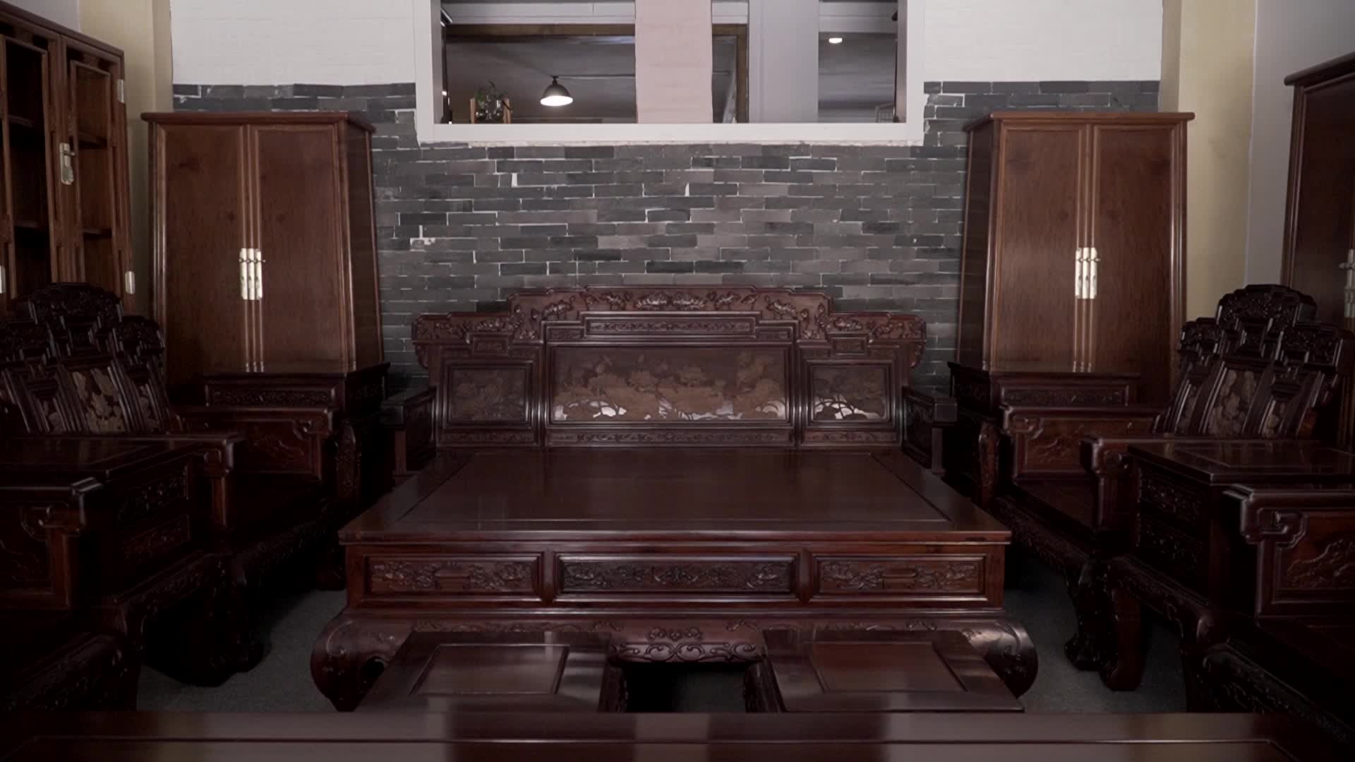 红木床实木床视频的预览图