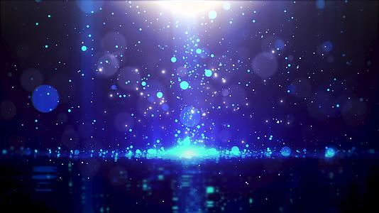 4K蓝色光线抽象舞台空间粒子流体光斑炫光VJ夜店夜场舞美背景唯美歌唱晚会发布会走秀mp视频的预览图