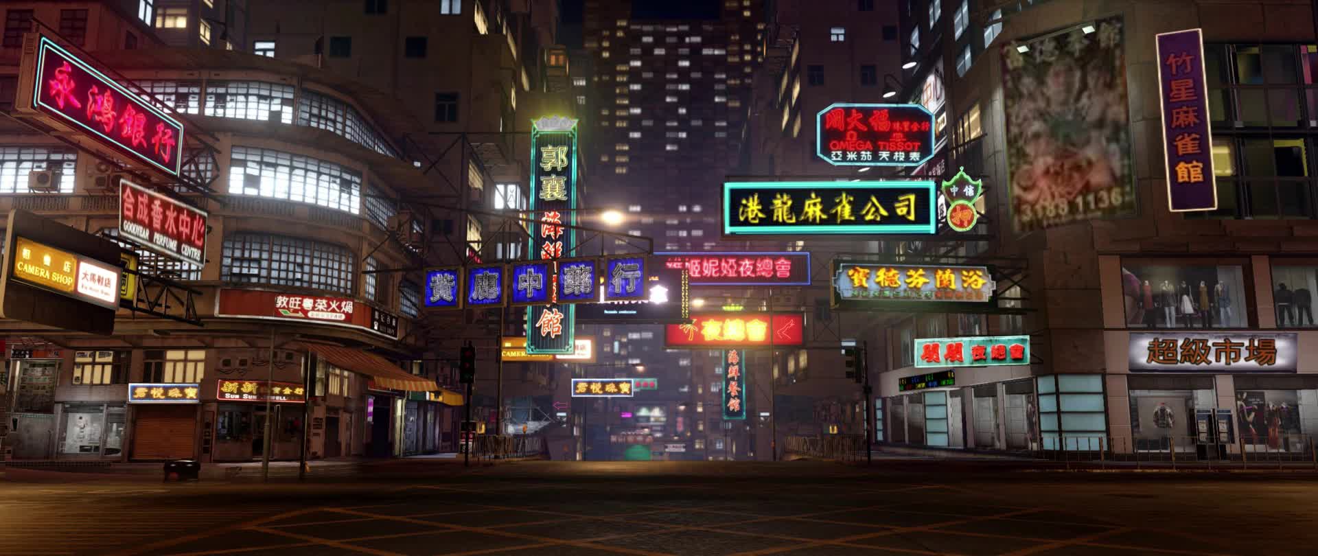 老香港夜景街道城市北京视频的预览图