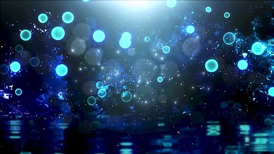 4K蓝色抽象粒子舞美背景唯视频的预览图