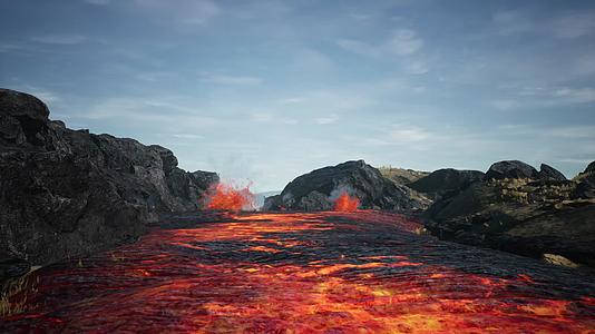 岩浆火山喷发视频的预览图