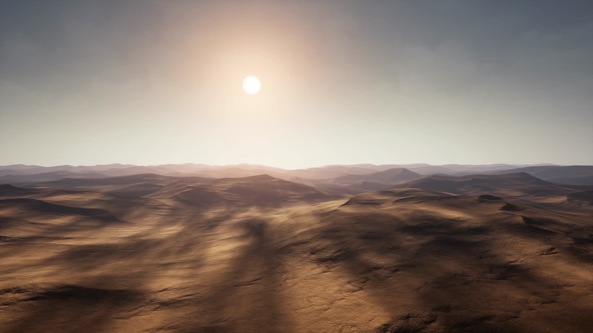 沙漠黄土落日延时视频的预览图