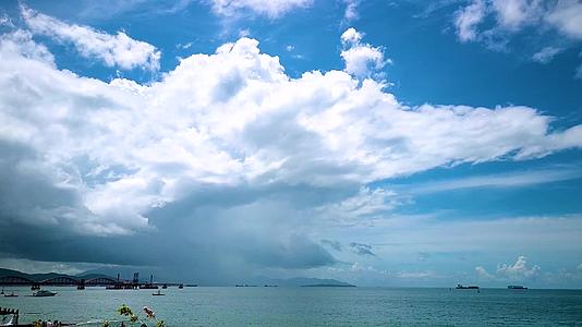 广州深圳玫瑰海岸云层延时视频的预览图