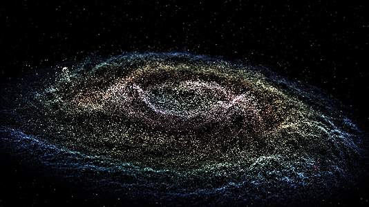 宇宙星空粒子背景动画视频的预览图