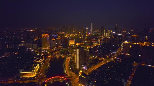 4K天津海河夜景城市风光航拍视频视频的预览图