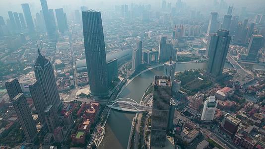 4K天津城市地标CBD金融中心航拍延时视频的预览图