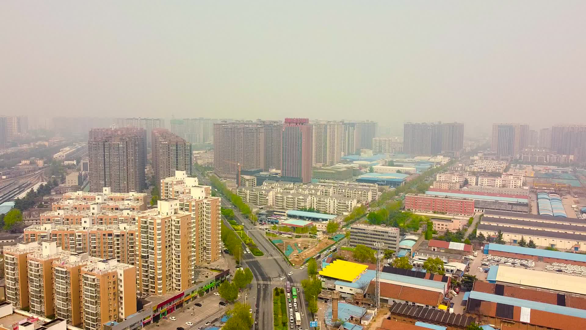 航拍河南郑州文化大厦城市建筑视频的预览图