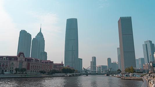 4K天津海湾风光城市地标延时摄影视频的预览图