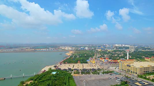 辽宁锦州笔架山景区海边4k航拍视频的预览图