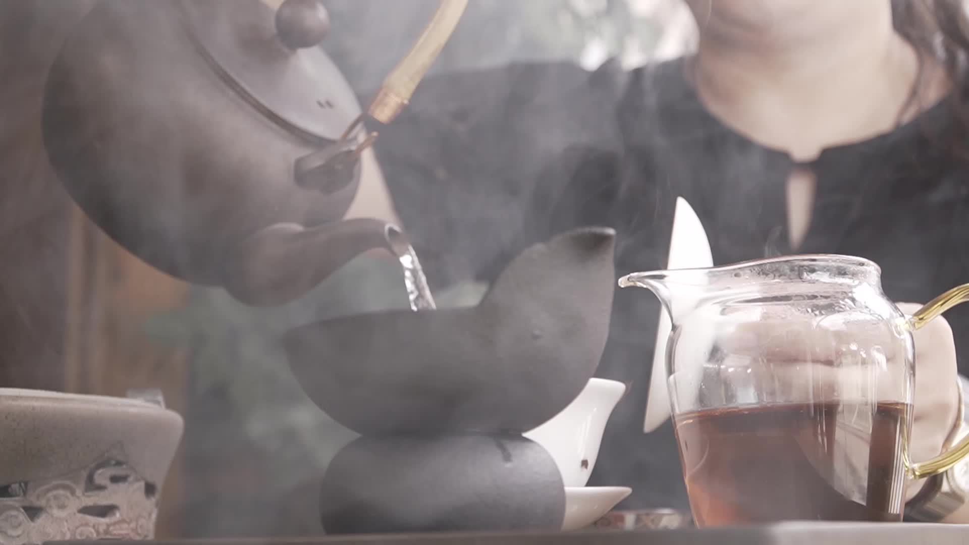 休闲泡茶喝茶茶文化视频的预览图