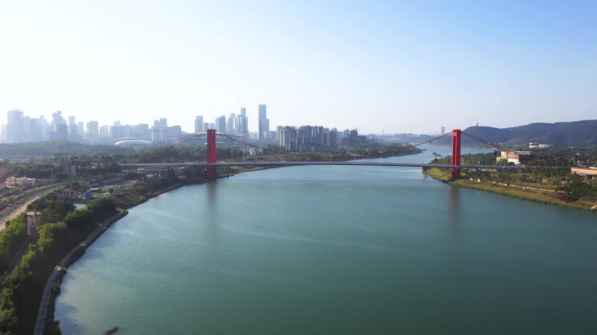 邕江良庆大桥南宁地标南宁视频的预览图