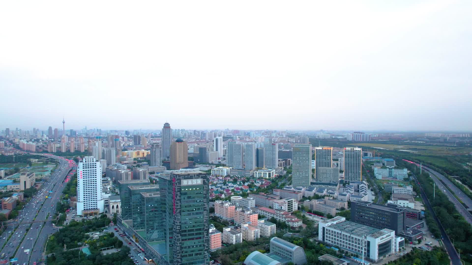 天津市城镇风光航拍视频的预览图