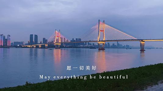 4K武汉长江二桥灯光夜景视频的预览图