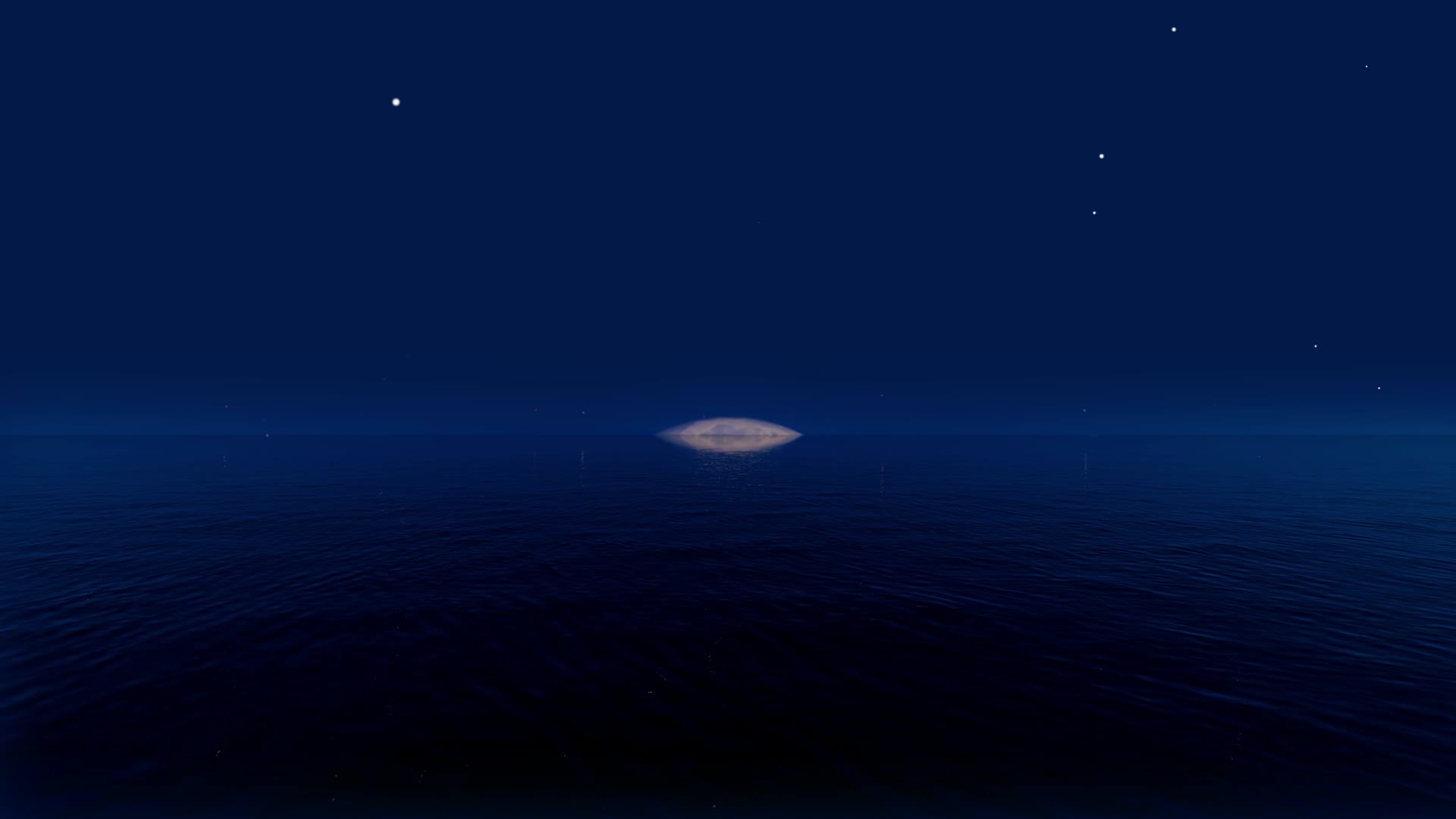 蓝色海面上升起圆圆的月亮视频的预览图
