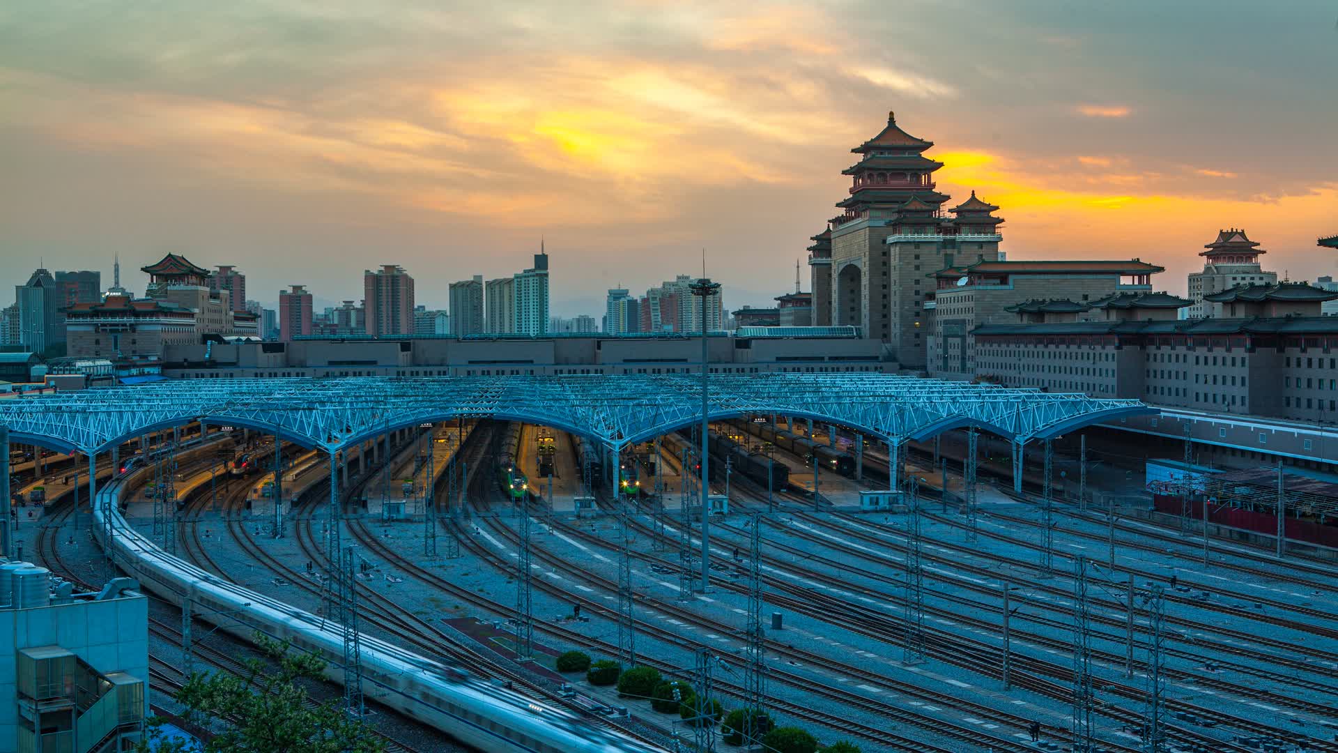 北京西站延时摄影视频的预览图